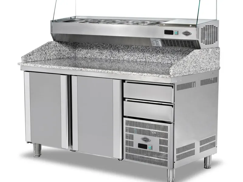 Granit Tablalı Saladbarlı Hazırlık Buzdolapları